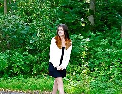 Real posh babe got busted urinating in the park