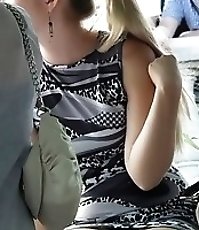 Girls unconsciously share upskirts