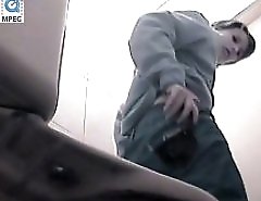 Three sexy girls peeing in front of perverted voyeur