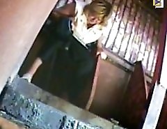 Old and young pissers tinkling in front of spy cam