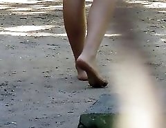 Bikini thong hiding between booties