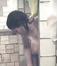 Soapy and sexy  spying after girlie in the shower