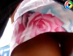 Bare buttocks upskirt scene