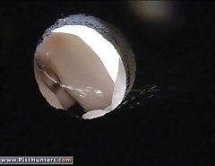 Close-up shots of a pussy shooting out pee streams