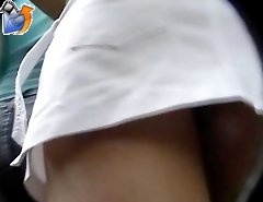 White panty in upskirt video