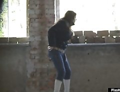 Spy cam made the sneaky shots of a leaking chick